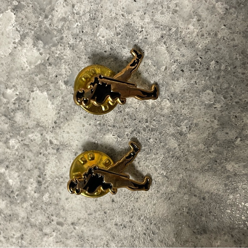 Gold and Black Johnny Walker Lapel Pins